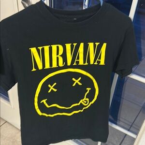 NIRVANA Black and Yellow Short Sleeve Tee